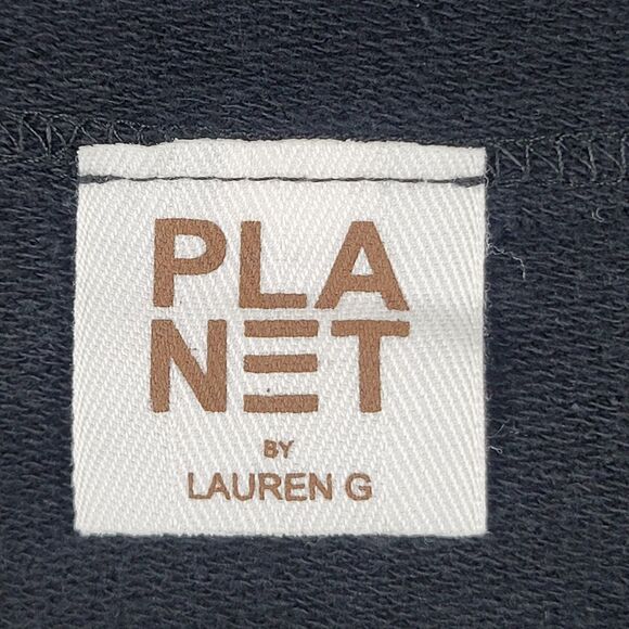 Planet by Lauren G OS Black Raw Hem Art to Wear Sweatshirt 994 - Picture 5 of 11